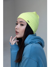 Бавовняна шапка SHP-1757 Лимонний Жовтий