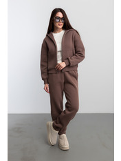 Трикотажний костюм на флісі KT-F-320 S Світло-коричневий Коричневий Світло-коричневий S