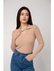 Лонгслів L-193192 Коричневий Світло-коричневий one size