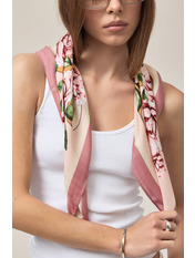 Хустка атласна APL-1247 Пудровий Рожевий