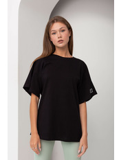 Футболка вільного крою FUT-567 Чорний S