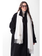 Шарф кашеміровий однотонний SH-105266 Білий Молочний