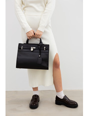 Сумка жіноча SYM-23-30 Чорний Сріблястий Чорний+срібний