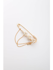 Брошка Відал яя_Длина 7.5(см)/ Ширина 2(см) Золотистий 1 Золотистий