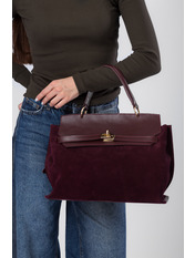 Сумка жіноча з натуральної шкіри з натуральної шкіри SYM-35-35 Бордовий Бургунді