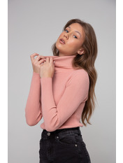 Водолазка з коміром GO-OP2701 Пудровий one size Рожевий