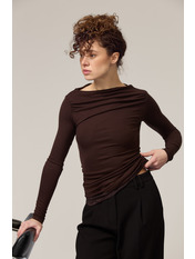 Лонгслів LNG-261009 L Коричневий Коричневий L