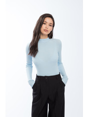 Водолазка з коміром  приталена GO-1300 one size Блакитний Блакитний one size