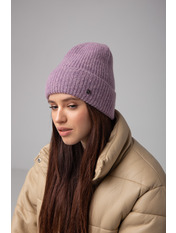 Вовняна шапка SHP-47514 Фіолетовий Ліловий