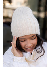 Вовняна шапка SHP-25002 Молочний