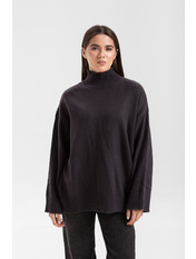 Светр оверсайз однотонний KOF-231079 Графіт Сірий one size Графіт one size