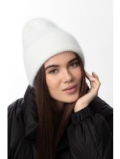 Ангорова шапка SHP-46491 Білий Молочний