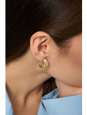 Сережки кільця SER-13706 Золотистий