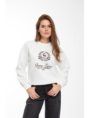Світшот з вишивкою на флісі SW-526 XS/S Молочний Молочний XS/S