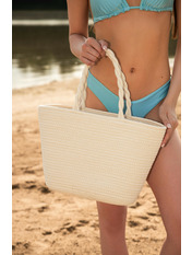 Плетена сумка SS-3201 Молочний