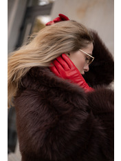 Шкіряні рукавиці RUK-1507 7,5 Червоний Червоний 7,5