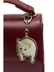 Брелок "Мем смішний кіт" BR-20 Білий 1