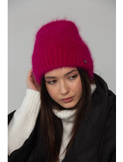 Ангорова шапка SHP-46566 Фіолетовий Пурпурний