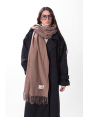 Шарф кашеміровий однотонний SH-105288 Коричневий Капучиновий