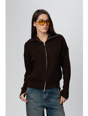 Кардиган  KAR-251080 one size Коричневий Коричневий one size