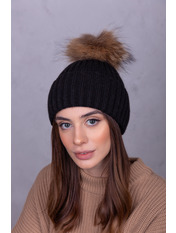 Вовняна шапка SHP-8382 Чорний