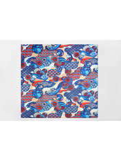 Бандана оригінальна упаковки яя_Блакитний+вишневий Блакитний яя_55*55