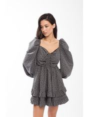 Сукня PLA-136 XS Сірий Темно-сірий Темно-сірий XS