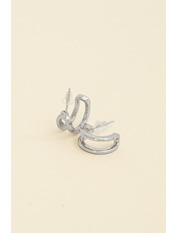 Сережки кільця SER-12369 Сріблястий