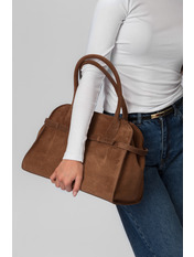 Сумка жіноча з натуральної замші SYM-50030 Коричневий