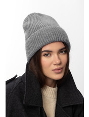 Шерстяна шапка SHP-25003 Сірий Світло сірий
