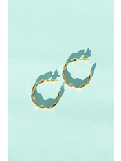 Сережки кільця SER-12539 Золотистий