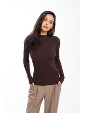 Водолазка з коміром  приталена GO-1300 one size Шоколадний Коричневий Шоколадний one size