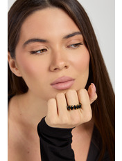 Каблучка KOL-3020 Золотистий Золотистий+чорний