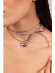 Чокер-сердечко CH-51 Рожевий Темно-пудровий