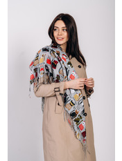 Хустка B-2006-N-1 Сірий яя_101*101