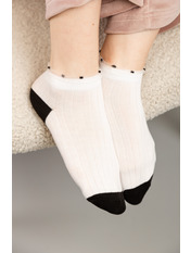 Шкарпетки SH-8034 Молочно-чорний 4 Молочний