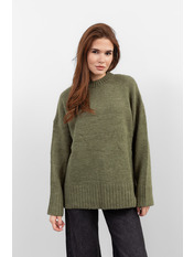Светр прямий KOF-251103 one size Оливковий Зелений Оливковий one size