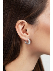 Сережки кільця SER-13539 Сріблястий