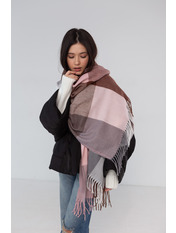 Шарф SH-1010221 Коричневий Сірий Бордовий Бордово-сірий