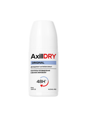 Дезодорант-антиперспірант кульковий Original AxillDRY 50 мл  до 48 годин