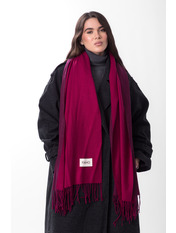 Шарф кашеміровий двохсторонній SH-106277 Бордовий Марсаловий