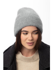 Ангорова шапка SHP-F-49009 Жовтий Серпанок