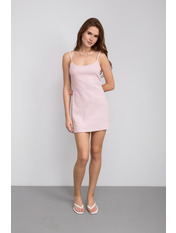 Сукня трикотажна приталена PLA-1200 S Світло-рожевий Рожевий Світло-рожевий S