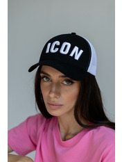 Бейсболка BK-1113 Біло-чорний Білий 55-56 Чорний