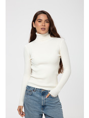Водолазка з коміром  приталена GO-8253 Білий S/M Молочний Молочний S/M