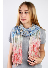 Шарф 258-9 Синій+чорний Синій Чорний