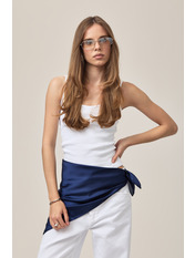 Хустка атласна APL-101 Темно-синій Синій