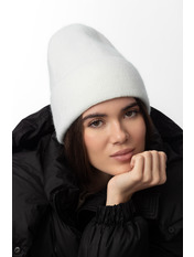 В'язана  шапка SHP-202301 Молочний