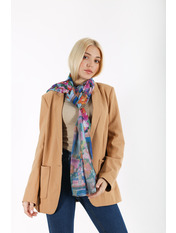 Шарф К1803 Синій+чорний Синій Чорний