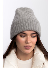 В'язана  шапка SHP-25006 Сірий